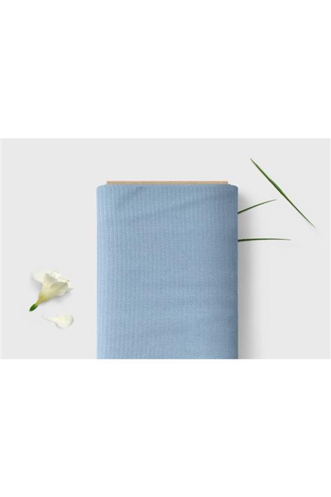 BİRLİK1952 Pamuklu Örme Pike Kumaş Mavi