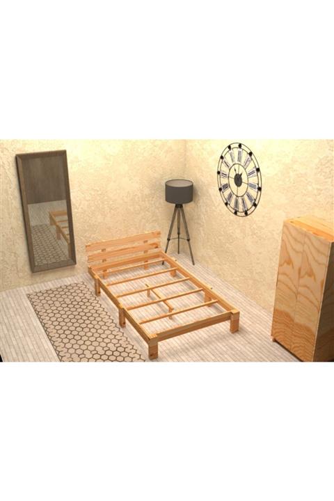 ToNe TasarıM Vorma 120x200 Tek Kişilik Ahşap Karyola Yatak