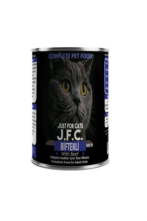 justs Just For Cat Yetişkin Biftekli Kedi Konservesi 400 Gr 24 Adet