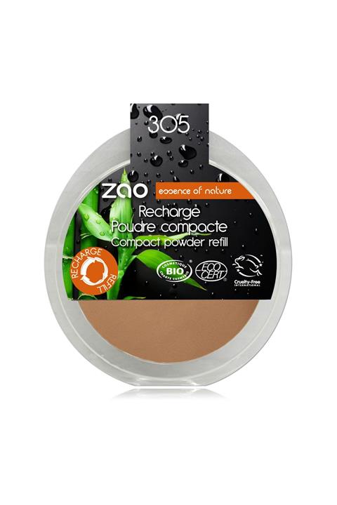 Zao Organik Kompakt Pudra (Yedek)- Refill Compact Powder 305 Milk Chocolate 9 Gr 3700756613055