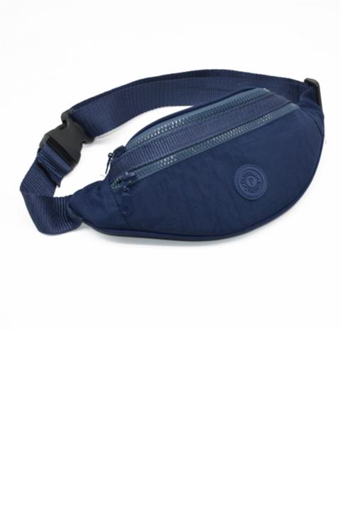 PASSTELL Kadın  Lacivert Klinkır Kumaş Fermuarlı Bel Çantası