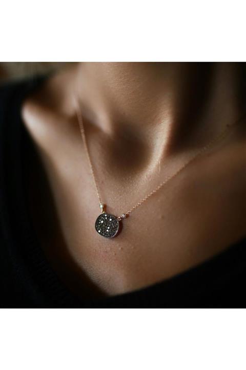 ByGoldenHouse Brown Pırlanta Kolye