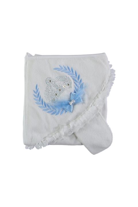 Babyline Aş Taçlı Başak Nakışlı Banyo Havlusu 80x80 Cm