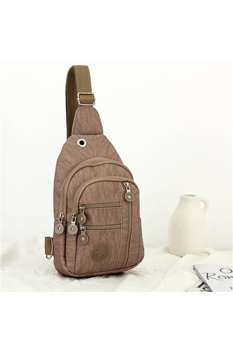 MX18 BYBAGCHE Unisex Vizon Krinkıl Çapraz Askılı Bel Omuz Çanta Göğüs Günlük Çok Bölmeli Bodybag