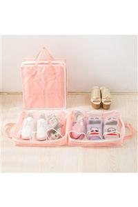 pro ithalat Shoe Tote Ayakkabı Saklama Ve Taşıma Çantası Pembe