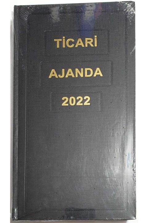 Yağmur 2022 Ticari Ajanda 17x33 Siyah Cilt Bez Kapaklı