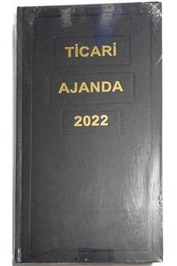 Yağmur 2022 Ticari Ajanda 17x33 Siyah Cilt Bez Kapaklı
