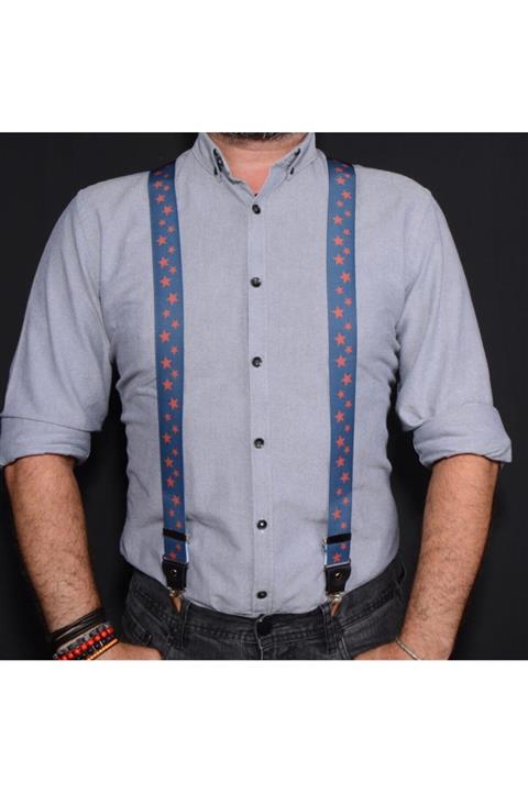 Tedz Collection Kırmızı Yıldızlı Pantolon Askısı