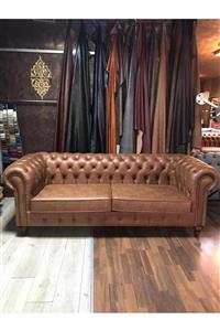 3A Mobilya Taba Nubuk Chesterfield