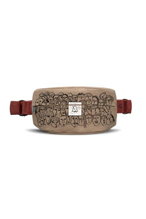 Gi Design Unisex Bej Sound Off Bel Çantası