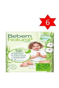 Bebem Natural Bebek Bezi 6 Beden Ekstra Large 20 Adet 6 Lı Paket 120 Adet