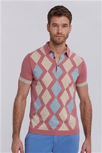 Hemington Baklava Desen Triko Polo T-shirt