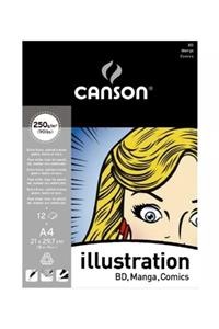 Canson Illustration A4 250gr Bd Manga Comics Çizim Defteri