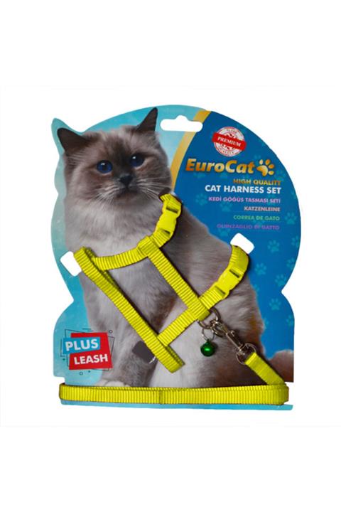 HİLALSHOP Eurocat Kedi Göğüs Tasması Sarı