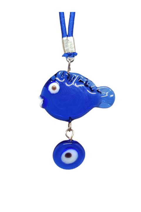 Ringofsilver El Işçiliği Araba Dikiz Aynası Süsü Nazar Boncuklu Balık Desenli