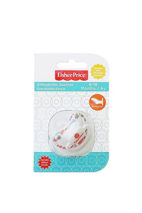 FISHER PRICE Klasik Desenli 0 - 6 Aylık Gri Silikon Emzik