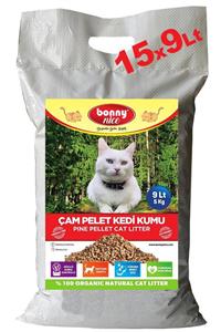 Bonny Nice Doğal Pellet Çam Peleti Kedi Kumu 5 Kg 9 L X 15 Paket