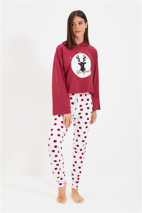 TRENDYOLMİLLA Baskılı Örme Pijama Takımı THMAW21PT0777