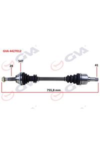 Çeşitli Gva 4427012 Komple Aks Sol Ducato-boxer-jumper 2.5tdı 94-02 Abs Li 54diş 755mm Peugeot - Cı