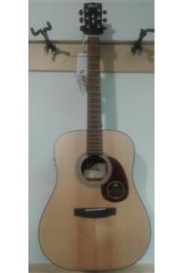 CORT Earth20th-fns Elektro Akustik Gitar, Masif Ladin Kapak,