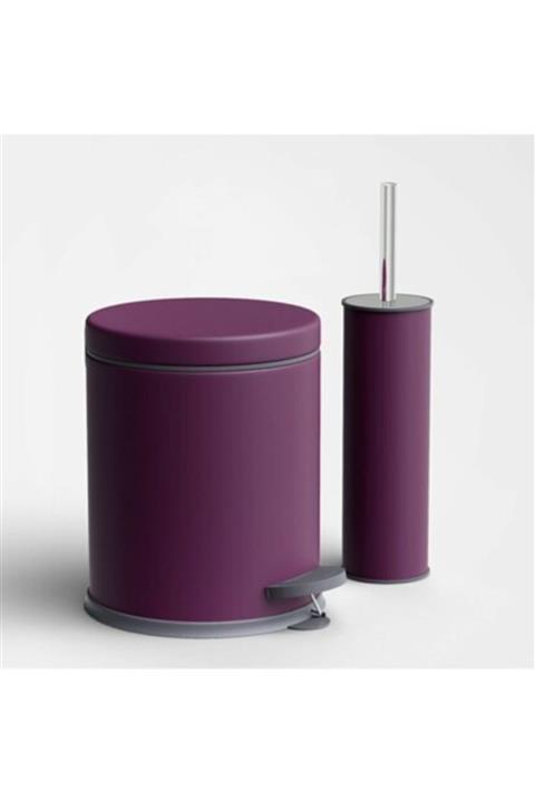 Maxiflow 2'li Çöp Kovası Banyo Seti Mor