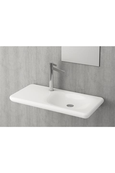 Bocchi Fenıce Etajerli Lavabo 90 Cm Parlak Beyaz