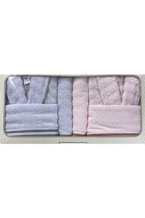 Özdilek Squares Aile Seti Gri - Pembe