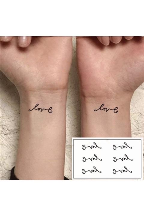 Fenomenya Love Yazılı Geçici Dövme