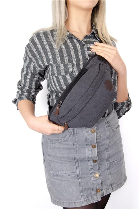 Newish Polo Kadın Kanvas Kumaş Füme Bel Ve Omuz Çantası