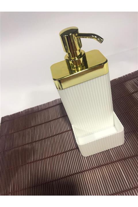 FERHAT ATEŞ Beyaz Gold Süngerlikli Sıvı Sabunluk 550ml