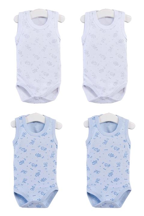 Pattaya Kids Erkek Bebek Kolsuz Çıtçıtlı Body 0-36 Ay Ptk20s-401