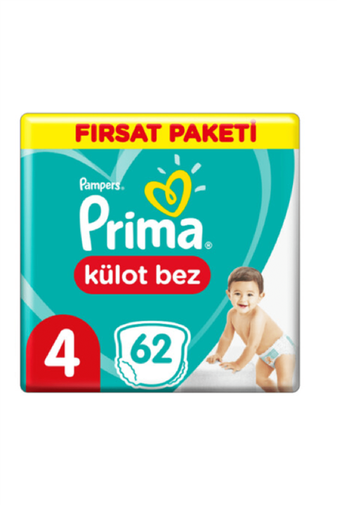 Prima Külot Bebek Bezi 4 Beden 62 Adet Maxi Fırsat Paketi