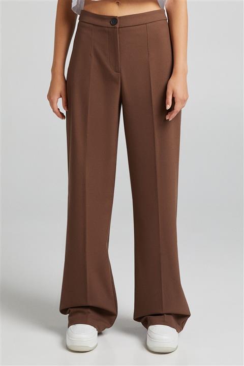 Bershka Arka Cepli Wide Leg Pantolon
