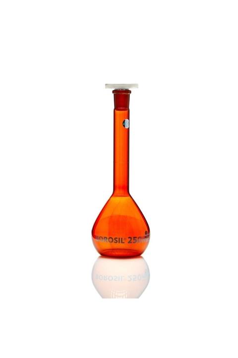 Borosil Cam Balon Joje 250 ml - Amber - Plastik Tıpa - Class A Sertifikalı - 1 Adet / Paket