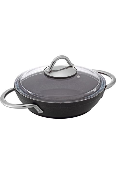 Bonera Granit Pro Plus Siyah Çift Kulplu Omlet Tavası 18 Cm