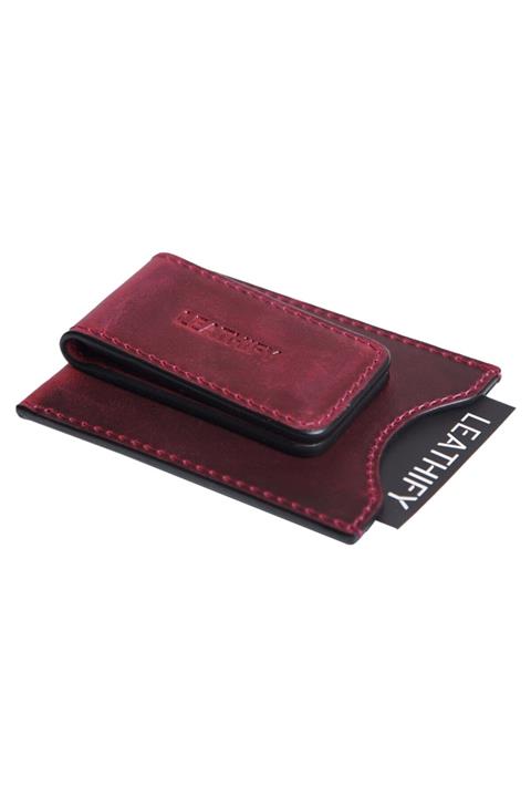 LEATHIFY Leonıs Mıknatıslı Kartlık Fuşya