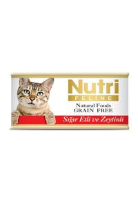 Nutri Feline Sığır Etli Zeytinli 85gr Nutri Yaş Kedi Maması 24 Adet