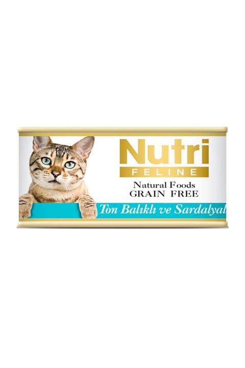 Nutri Feline Ton&Sardalya Balıklı 85 gr Nutri Yaş Kedi Maması 32 Adet