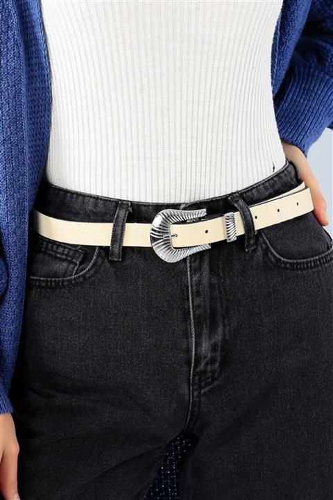 Afilva Kadın Bej Tokalı Kemer