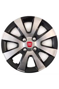 HMNL Fiat Tempra 15'' Inç Gri - Siyah Jant Kapağı 4 Adet Çelik Jant Görünümlü