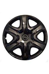 HMNL Nissan Almera 16'' Inç Piano Black 4lü Set Jant Kapağı Çelik Jant Görünümlü