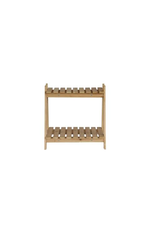 Fulya Ahşap 2 Çıta Raflı Ahşap Çiçeklik