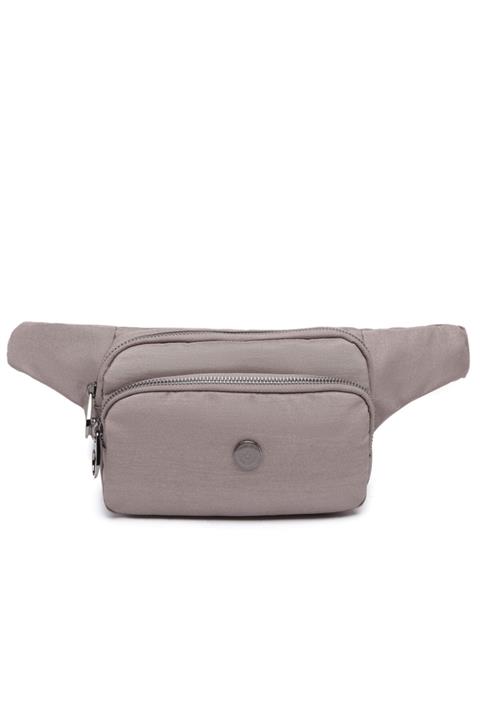 SMART BAGS Kadın Vizon Nano Metalik Kumaş Bel Çantası 1154