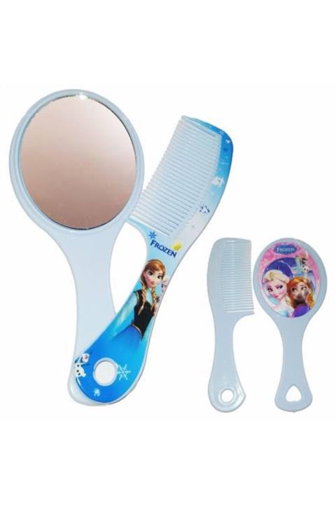 Mashotrend Mavi Sihirli Frozen Aynalı Tarak - Frozen Ayna - Elsa Tarak Seti - Anna Tarak Seti