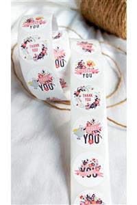 Çikoleyt Design Yapışkanlı Thank You Çeşitli Etiket (2,5 Cm) 50 Adet