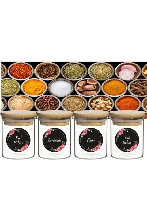UBGA GIFT 42 Adet Mutfak Baharatlık Isim Seti