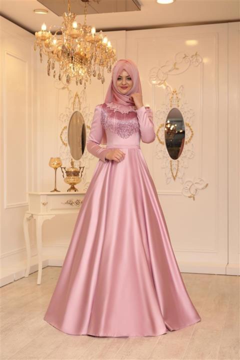 PINAR ŞEMS Kadın Pudra Eslem Abiye