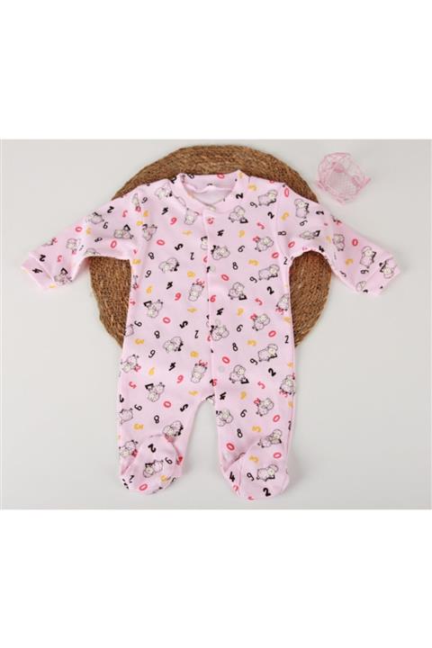 SeaBubbles Kuzu Desenli Penye Kız Bebek Tulum