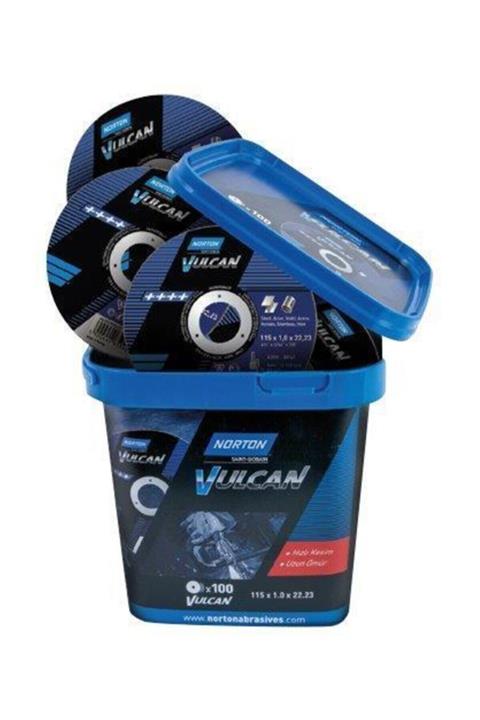 Norton Vulcan 115 X 1 X 22,23 Inox Ve Matal Kesme Taşı (100'lü Paket)