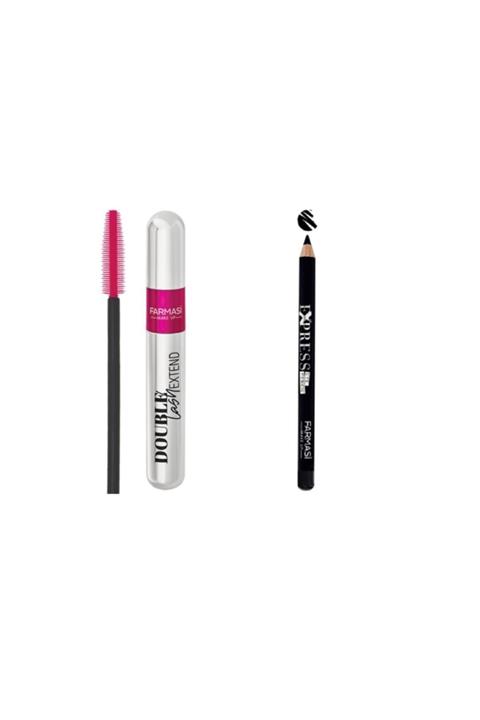 Farmasi Siyah Double Lash Extend Çift Etkili Maskara Ve Siyah Express Göz Kalemi 5401122